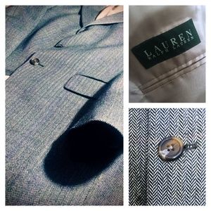 Ralph Lauren | Herringbone Blazer/Suit Jacket | 39